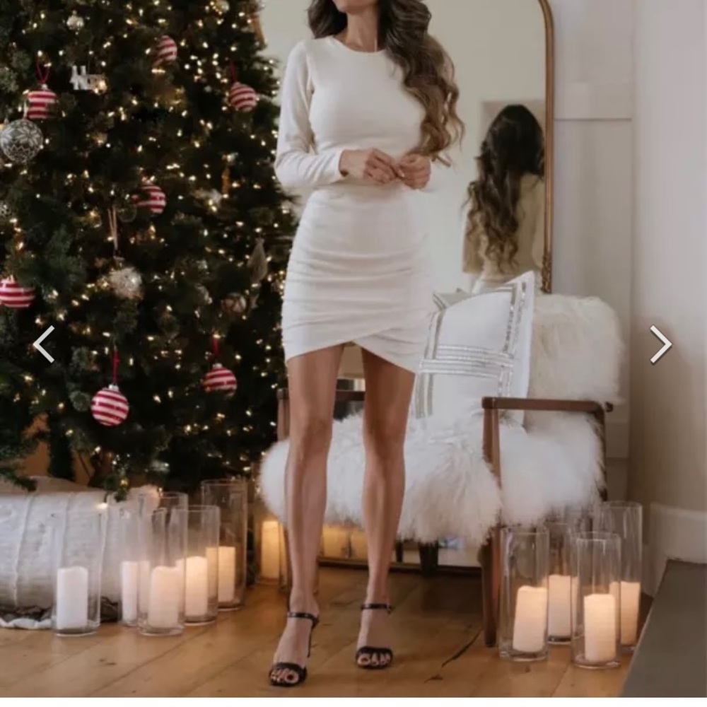 Express winter white dress